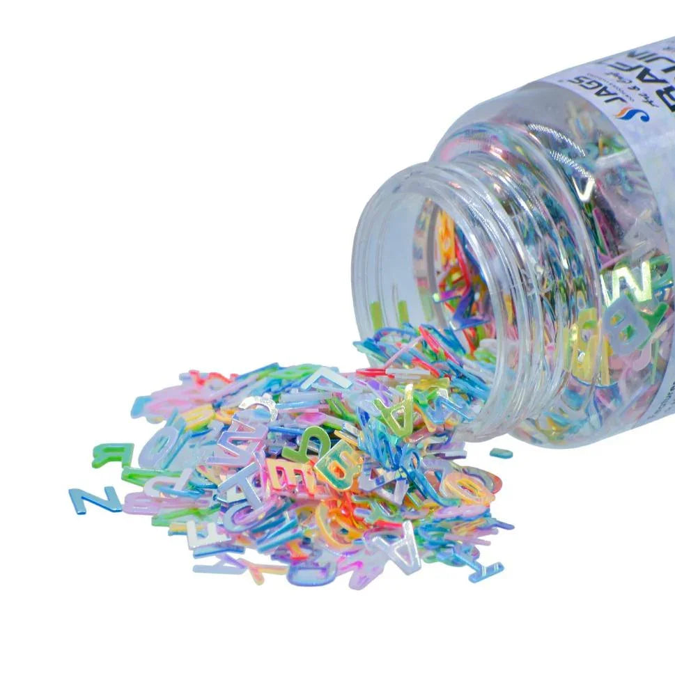 Jags Craft Sequins Multi Colour 20GMS Alphabet 6MM