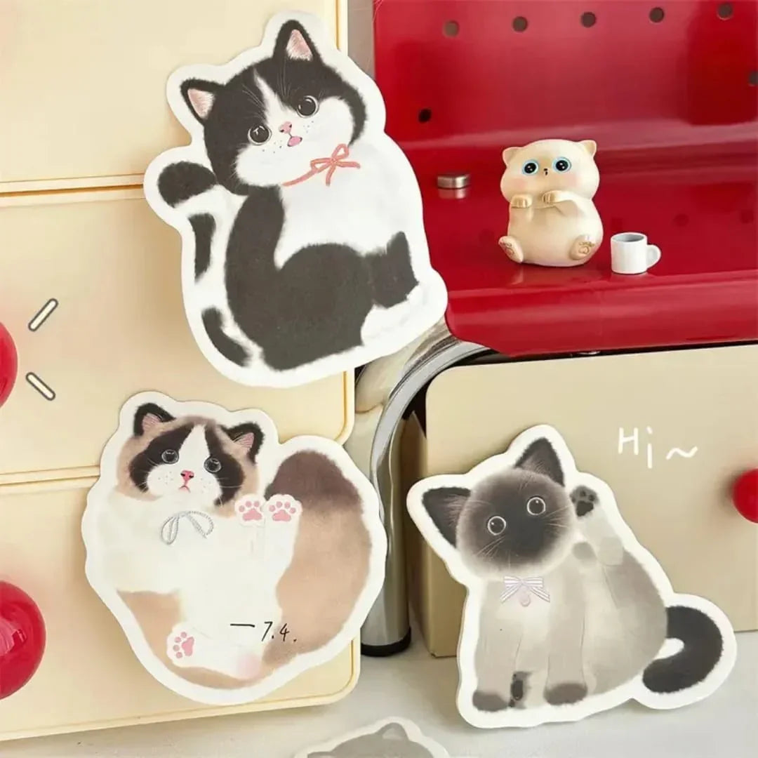 Mini Cute Kitty Sticky Notes | 30 Sheets | 3x3 Pack