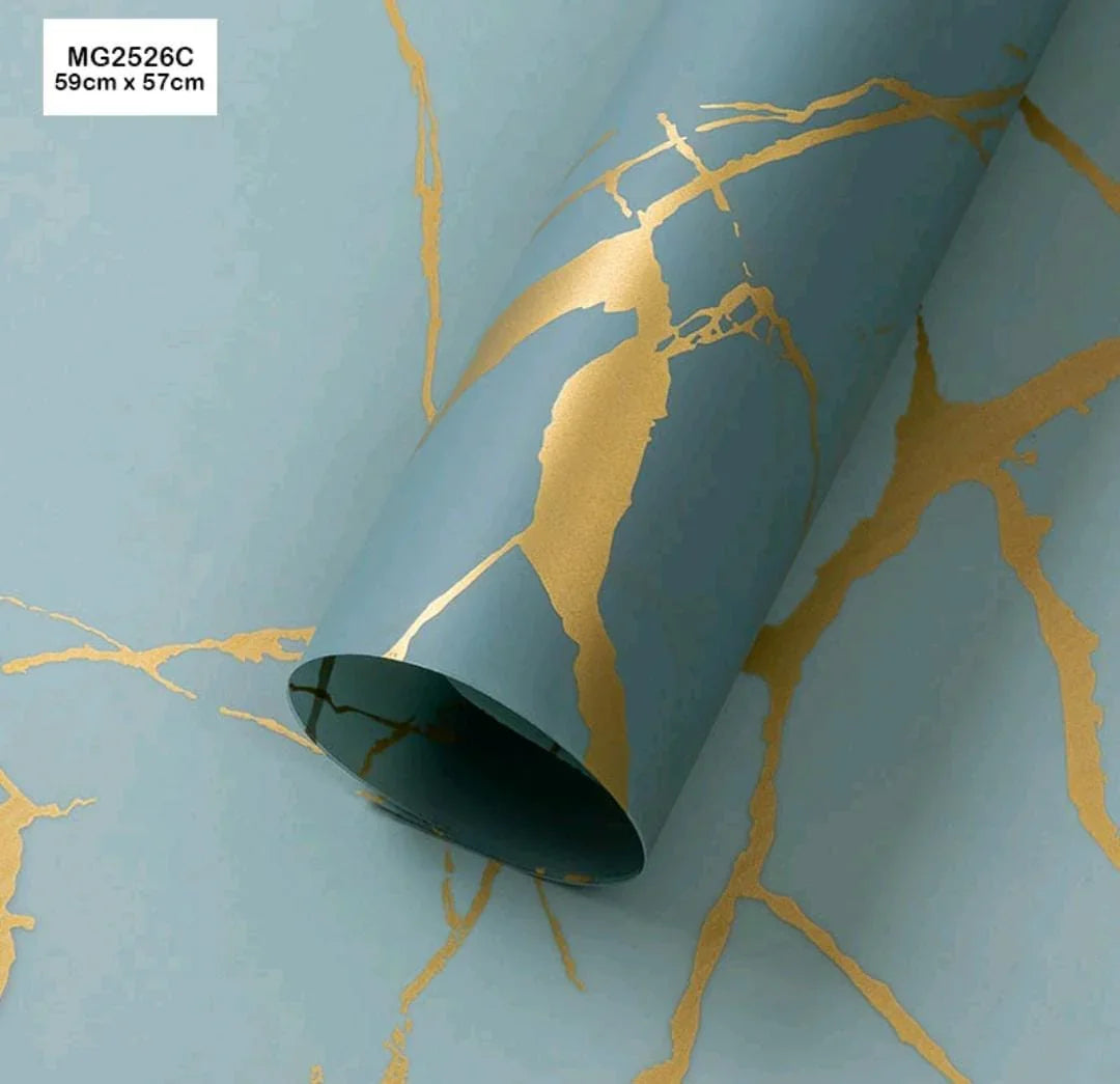 Premium Marble Printed Plastic Wrapping Paper | Pack of 20 Shee