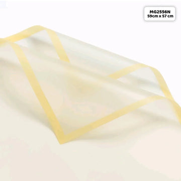 Butter yellow Premium Wrapping Paper Plastic l Pack of 20 Sheet