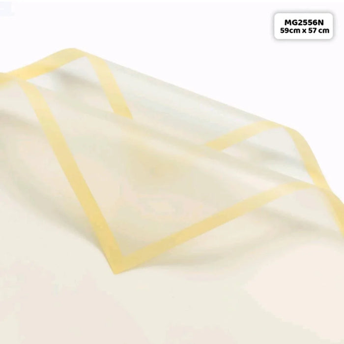 Butter yellow Premium Wrapping Paper Plastic l Pack of 20 Sheet