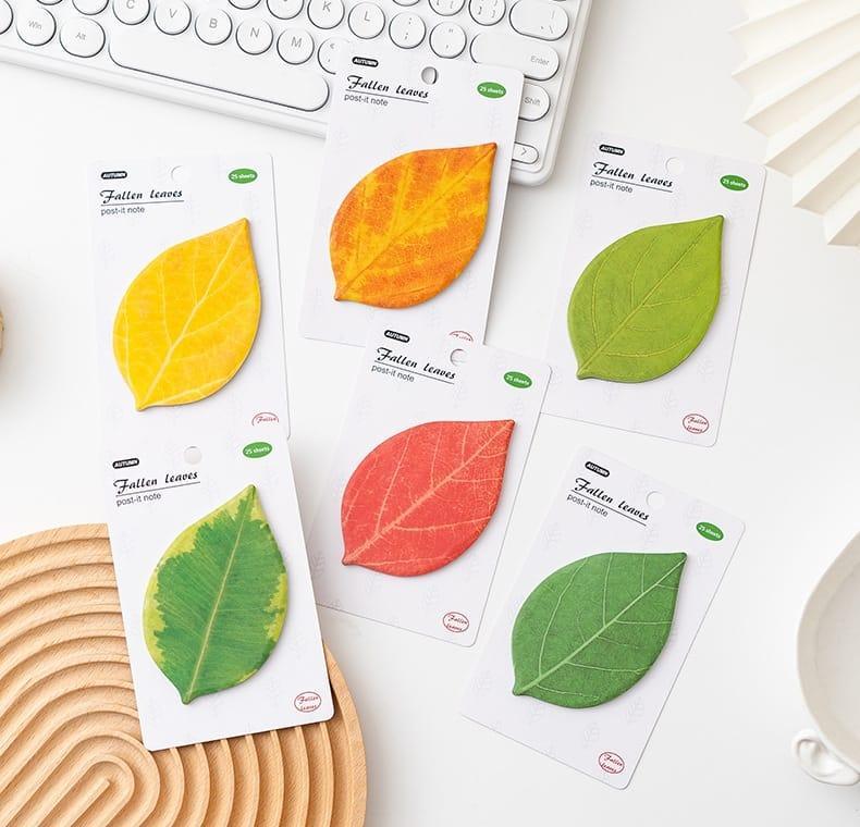 (Buy 1 Get 1 free ) Cute Leaf sticky notes l Pack of 1 contains 25 sheets
