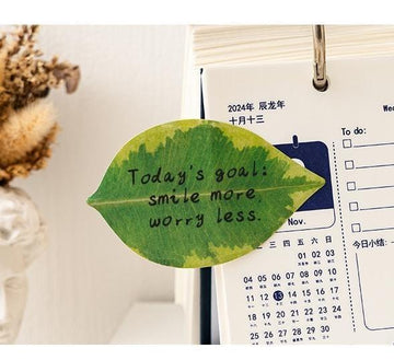 Cute Leaf Sticky Notes – 25 Sheets (Pack of 1)