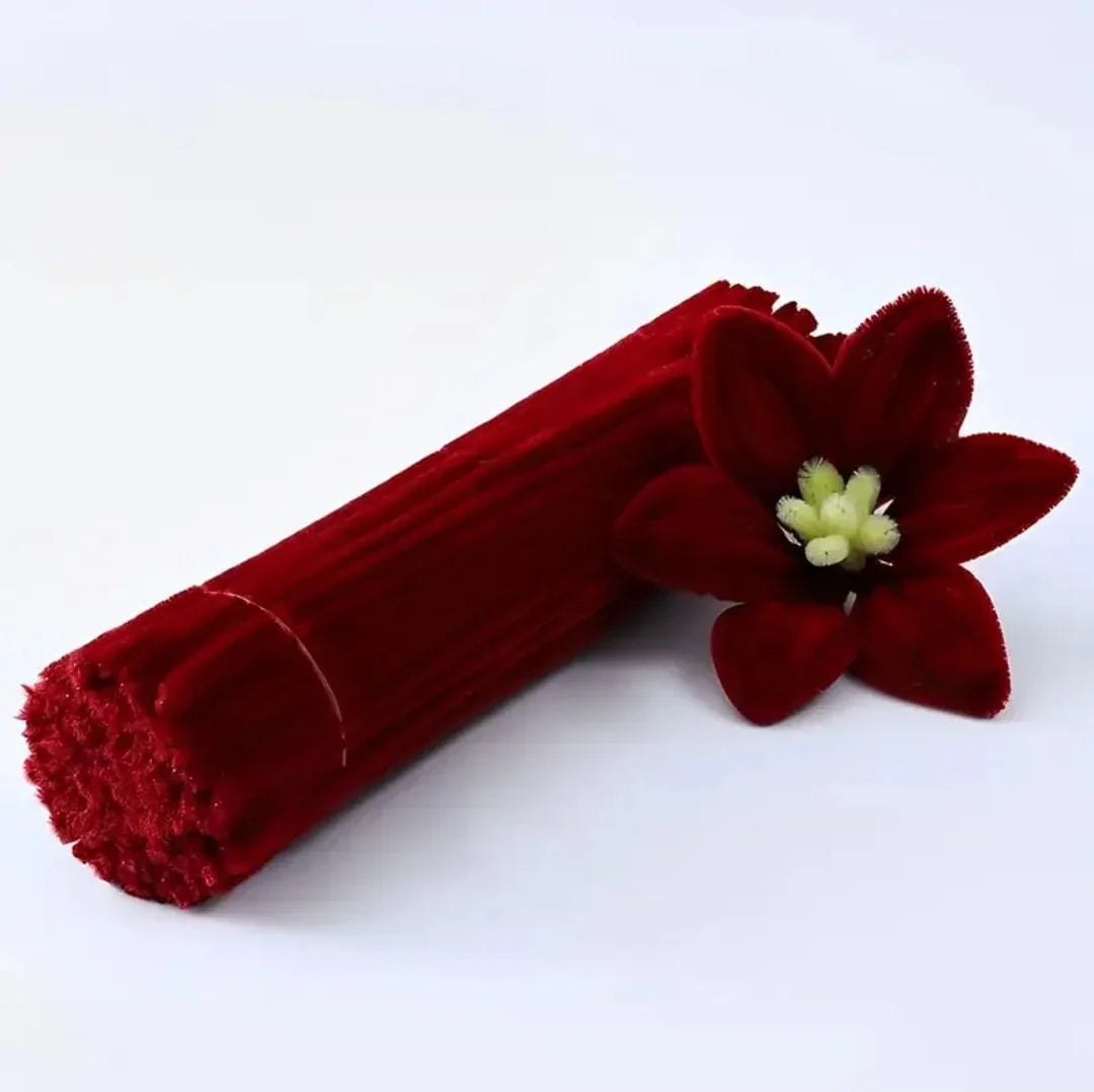 (Buy 1 Get 1 Free) Maroon Pipe Cleaner | Pack of 100+100 Pipe Cleaners