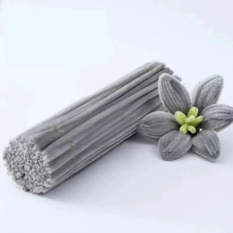 Grey Pipe Cleaner Plain l Pack of 100Pc l