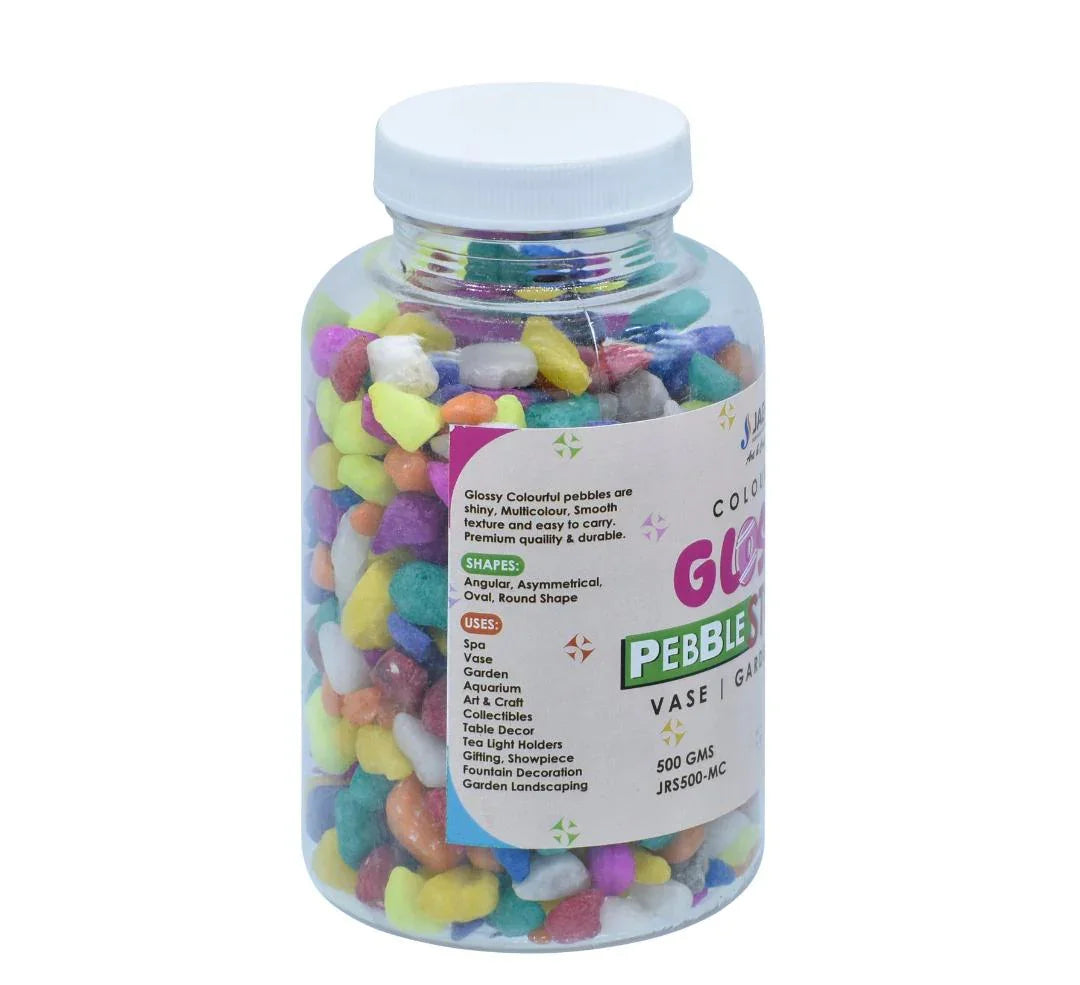 Jags Pebble Stones Small 500Gms – Multi Colour
