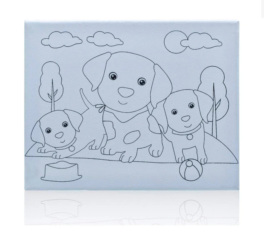 Stretched Canvas Pre Marked baby dog 8X10 (1pcs) pack of 1