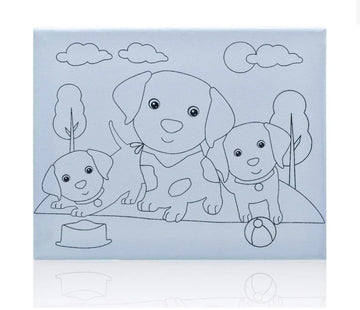 Stretched Canvas Pre Marked 8X10 Inch Baby Dog