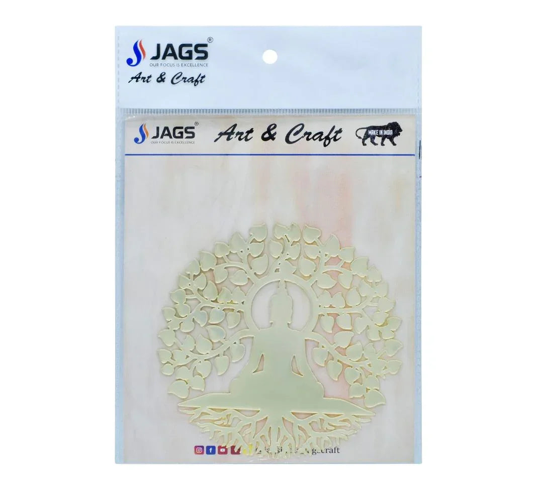 Acrylic The Bodhi Tree Buddha MDF Cutout 4x4 Inch