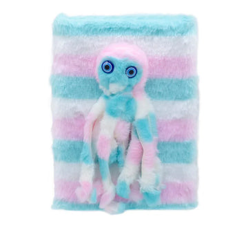 Notebook Fancy Fur Cover With Soft Toys A5