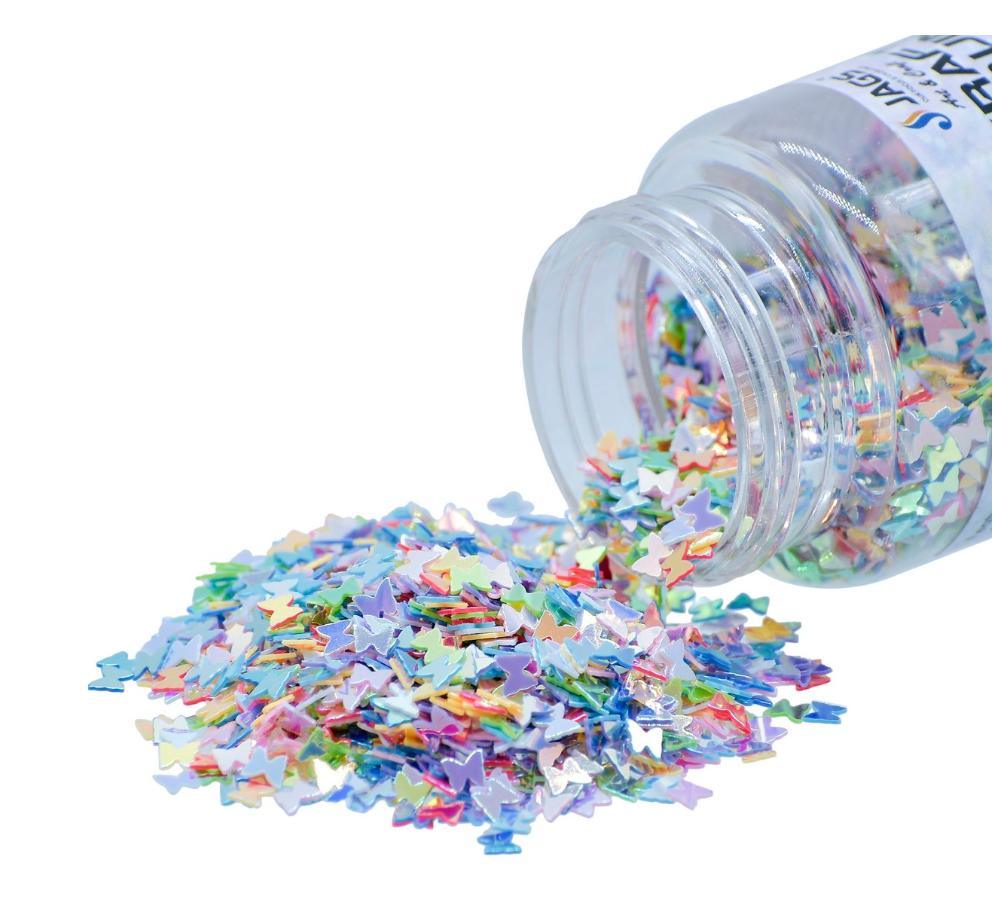 Jags Craft Sequins Multi Colour 20GMS Butterfly 4MM