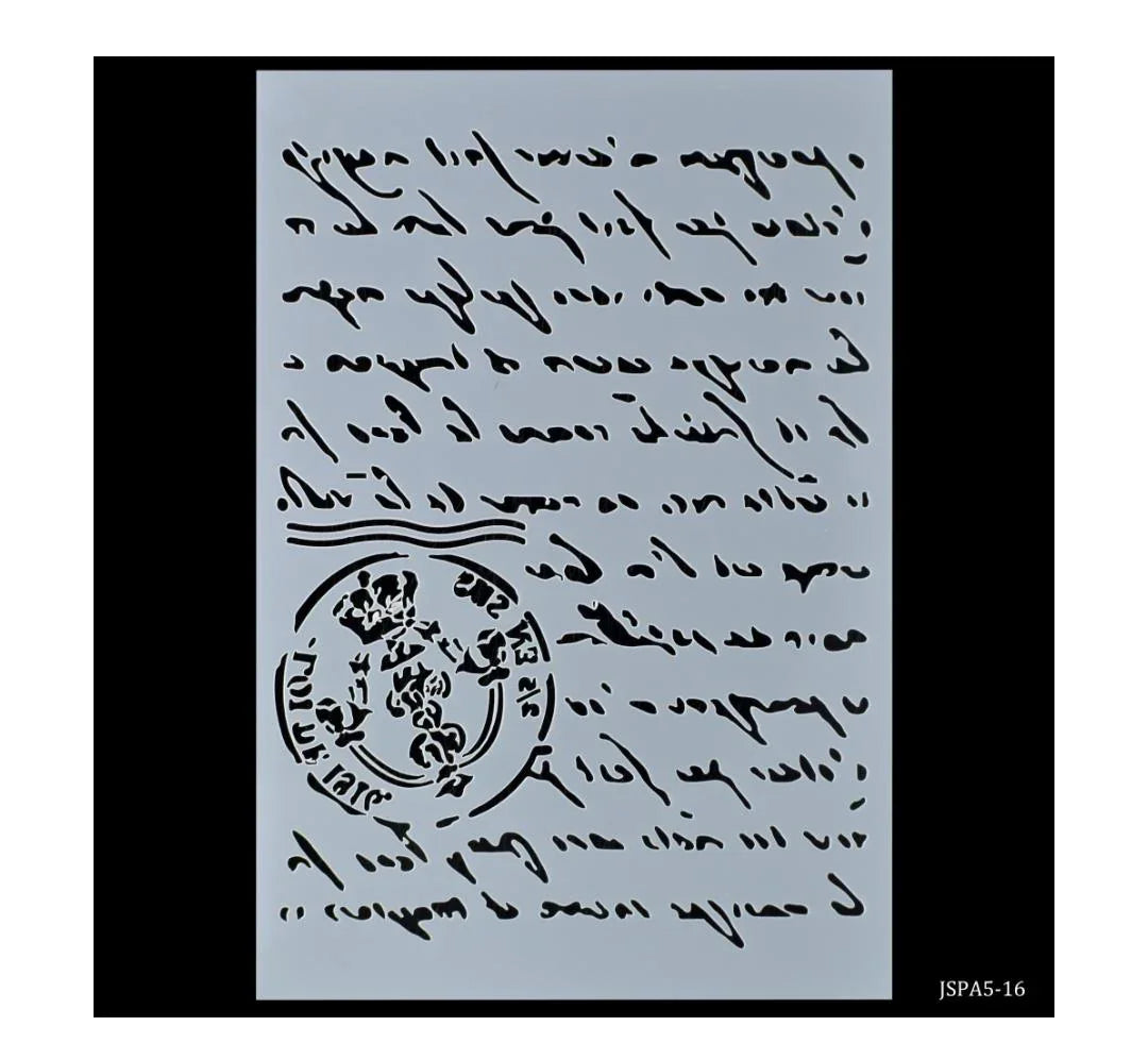 Jags Stencil Plastic A5 Words Design