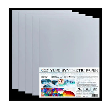 Jags Yupo Synthetic Paper – 5 Sheets, 200 GSM, 9x12 Inch