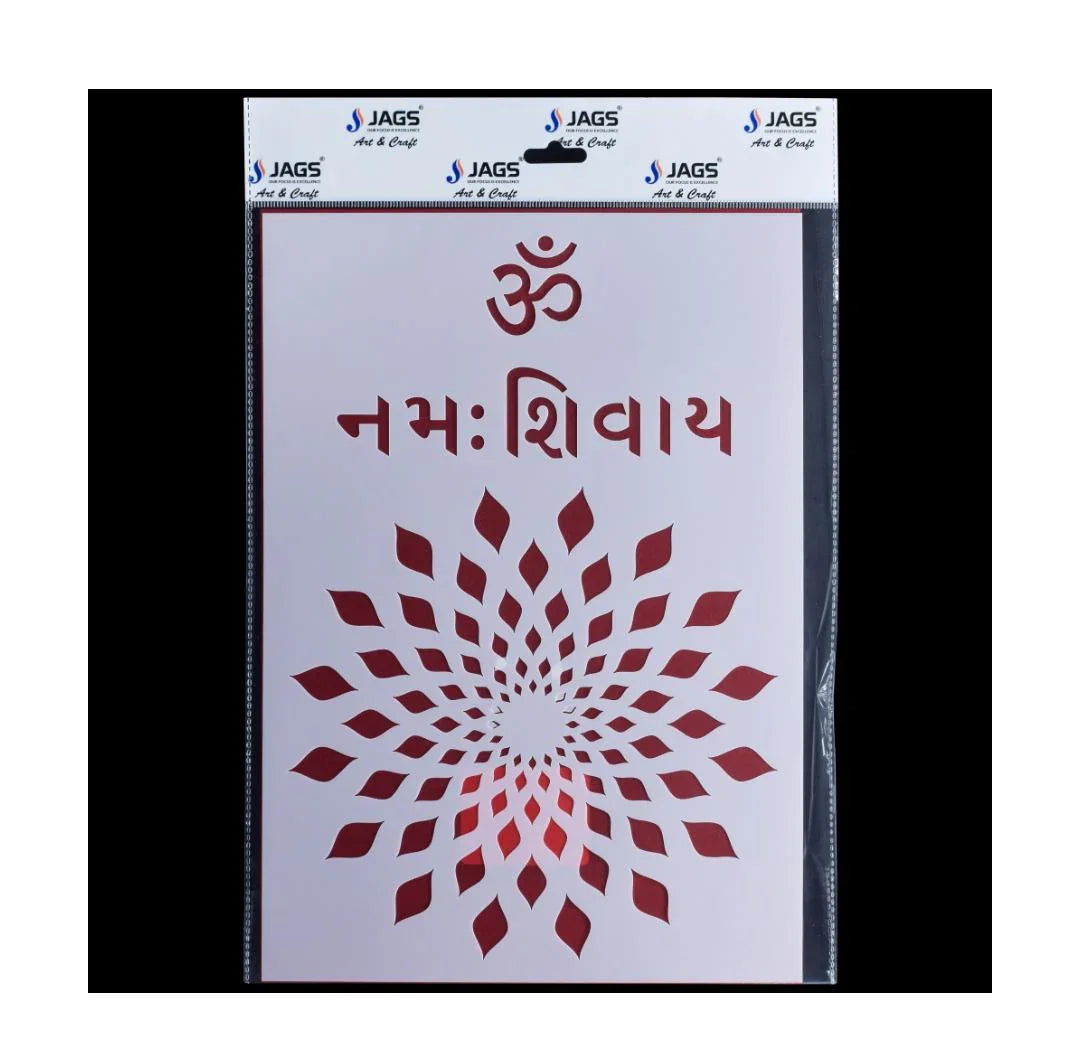 Jags Stencil Plastic A4 – Om Namah Shivay