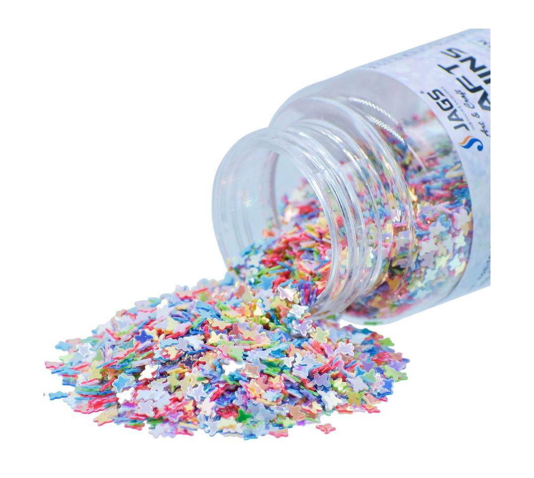 Jags Craft Sequins Multi Colour 20GMS Butterfly 3MM