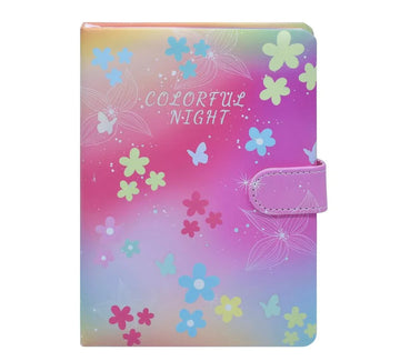 B6 Fancy Notebook – ‘Colourful Night’ Printed Cover | Stylish & Compact Diary