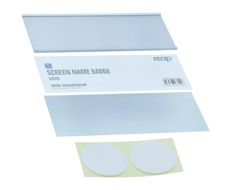 Davin Silver Screen Name Badge – 180x60MM | Sleek Desk Display Sign