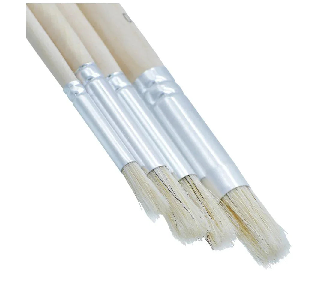 Wooden Handle Painting Brush Set – 4 Sizes (2/6/8/10)