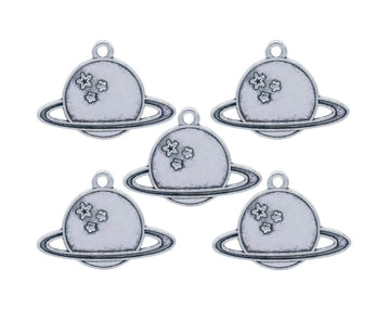 Space Moon Metal Craft Charms – Set of 5