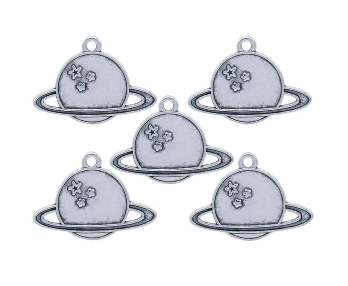 Space Moon Metal Craft Charms – Set of 5