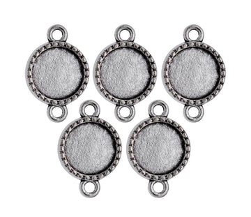 Round Metal Craft Connectors – 5 Pcs Double Hole