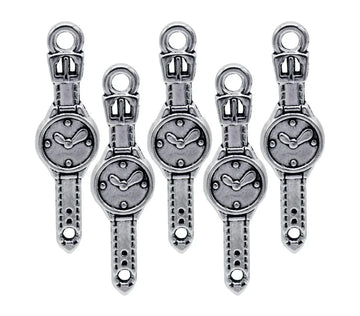 Vintage Watch Dial Metal Craft Charms – Set of 5
