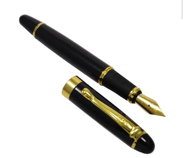 Luxury Fountain Pen with Gold Clip – Black Body