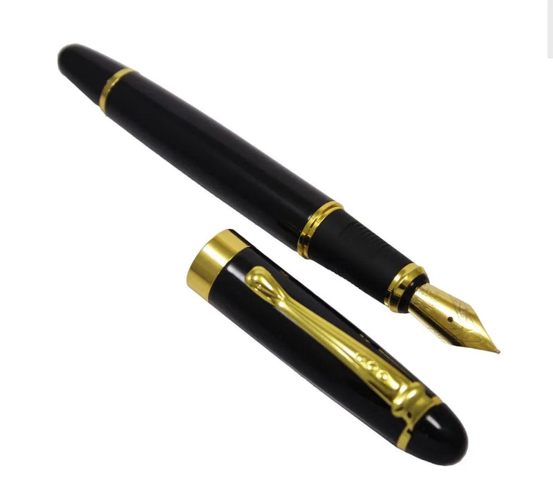 Luxury Fountain Pen with Gold Clip – Black Body