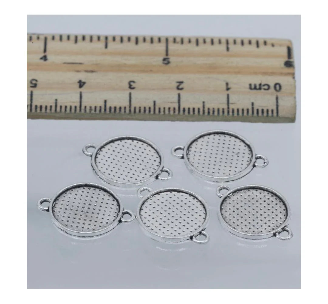 Round Double-Hole Metal Craft Connectors (5 Pcs) | MC-3882