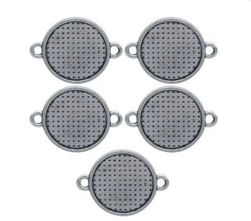 Round Double-Hole Metal Craft Connectors (5 Pcs) | MC-3882