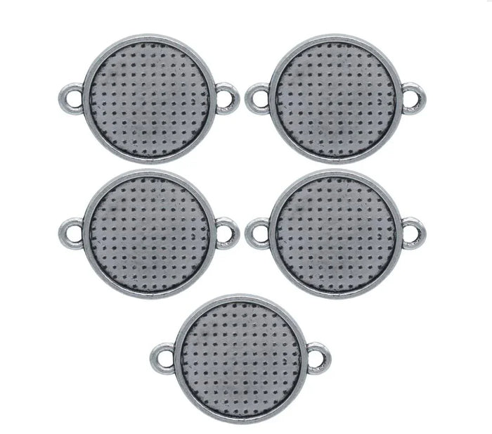 Round Double-Hole Metal Craft Connectors (5 Pcs) | MC-3882