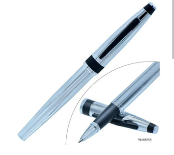 Elegant Roller Pen – Silver Barrel with Black Clip