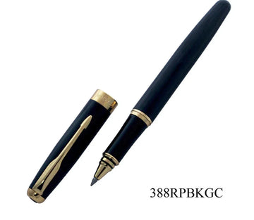 Luxury Black Roller Pen with Gold Clip | Smooth Writing