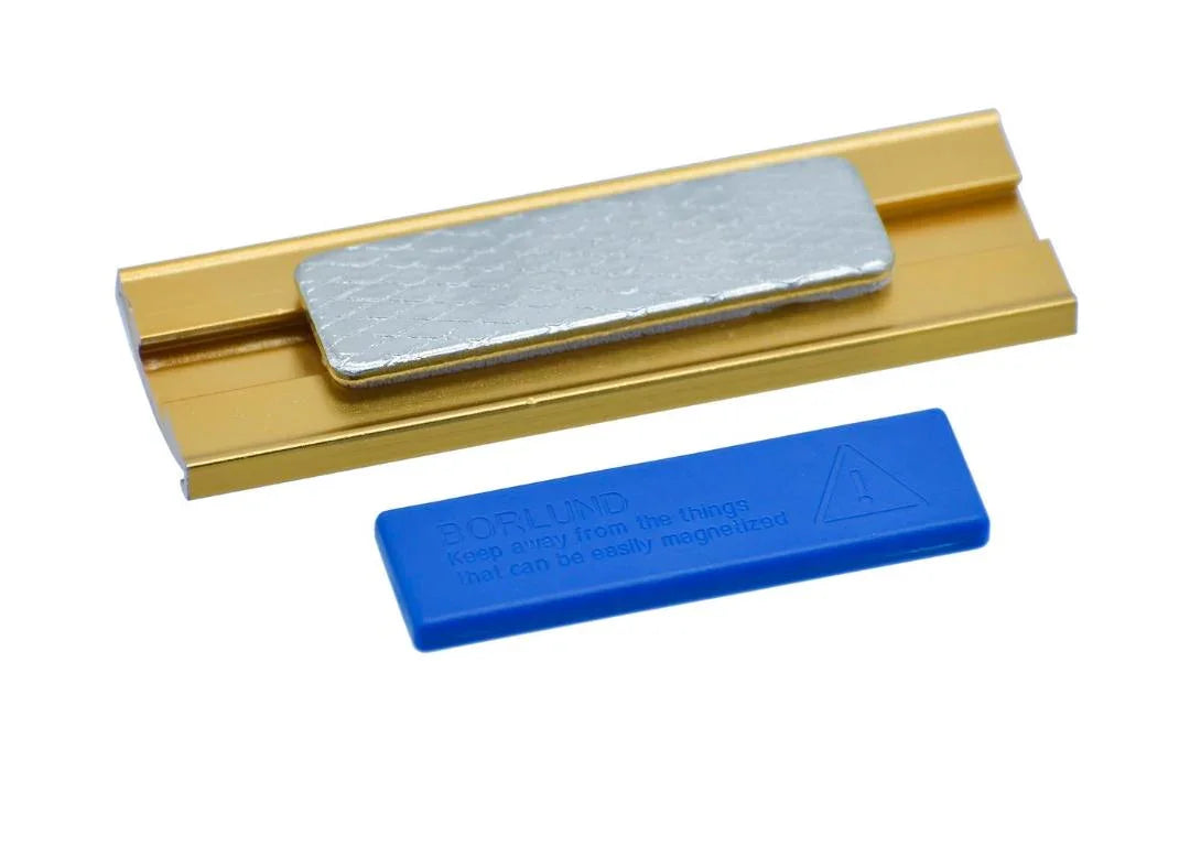 Magnetic Name Badge Holder – 70x20MM Gold Finish