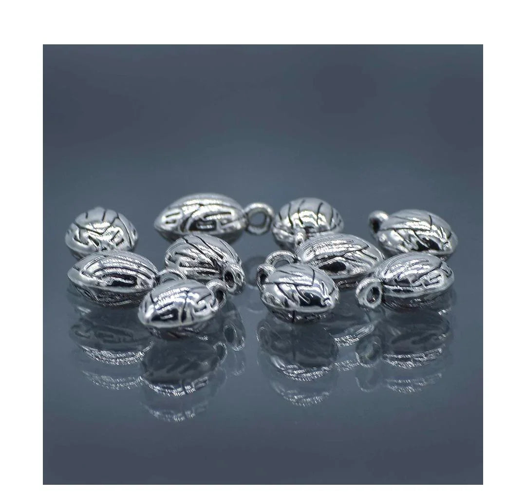 Lotus Pod Metal Charms – Set of 10