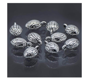 Lotus Pod Metal Charms – Set of 10