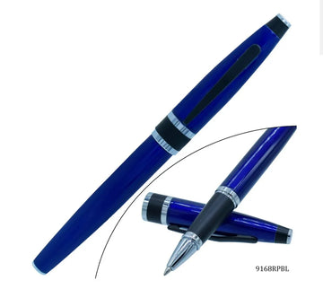 Roller Pen Blue Ink with Black Clip | 9168RPBL