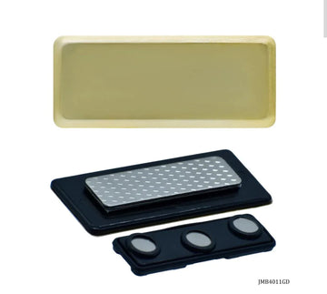Magnetic Badge 60x25mm – Golden Finish