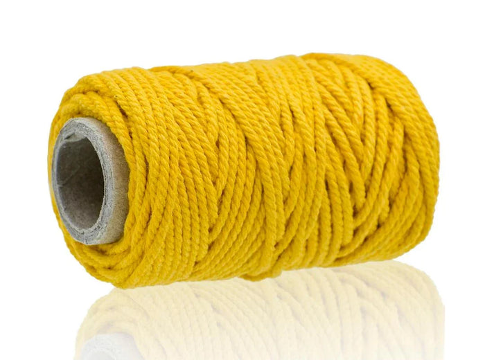 Cotton Colour Thread 9 Ply – Mango Yellow (30 g)  l Pack of 1 contains 6 pcs