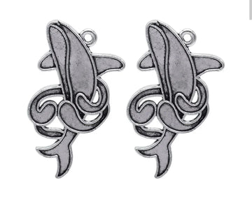 Dolphin Metal Craft Charms (2 Pcs)