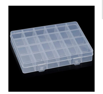 Empty Plastic Storage Box – Grid Design