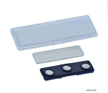 Magnetic Badge Top – Transparent Silver