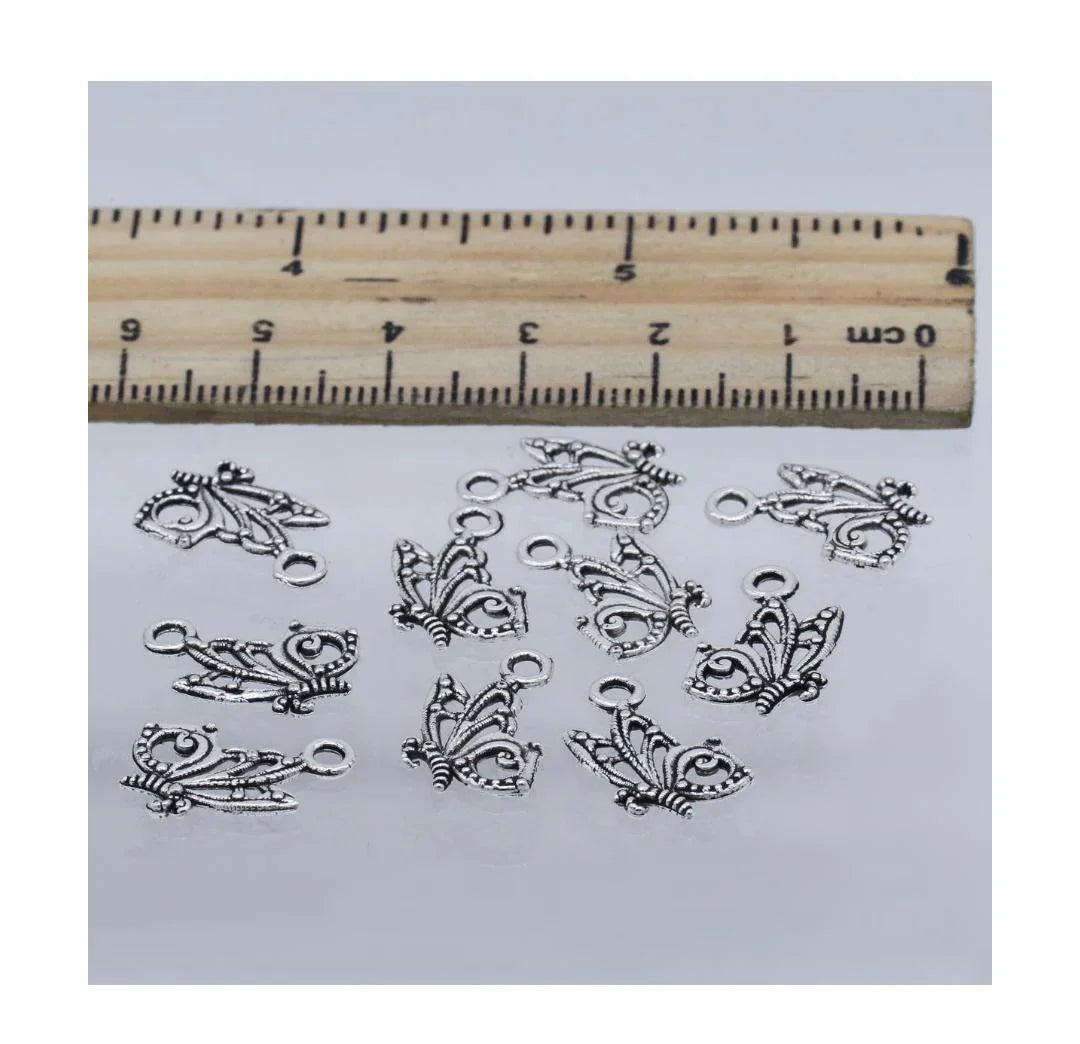 Vintage Butterfly Bead Charms (10 Pcs) | MC‑608