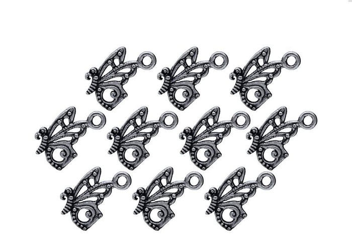 Vintage Butterfly Bead Charms (10 Pcs) | MC‑608