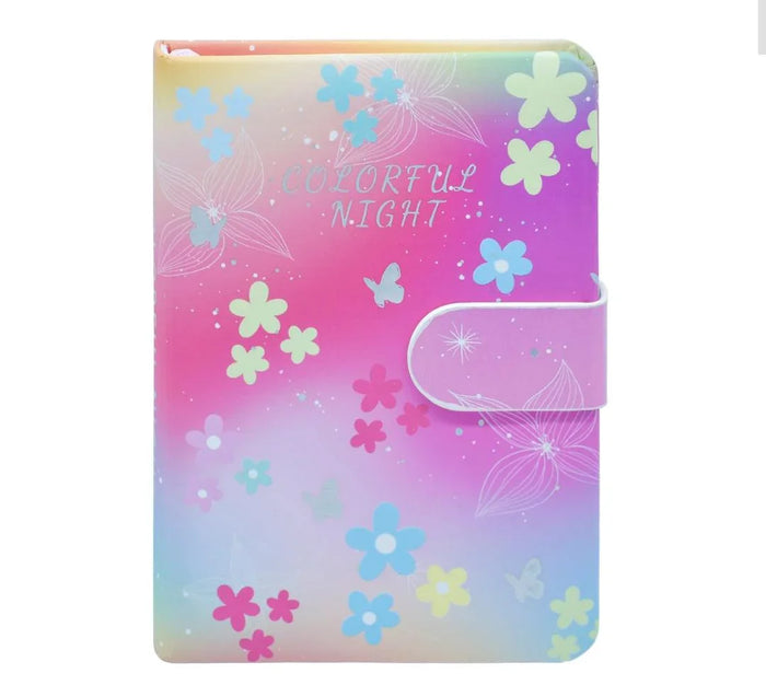 Fancy Printed Notebook A6 – Colourful Night Theme