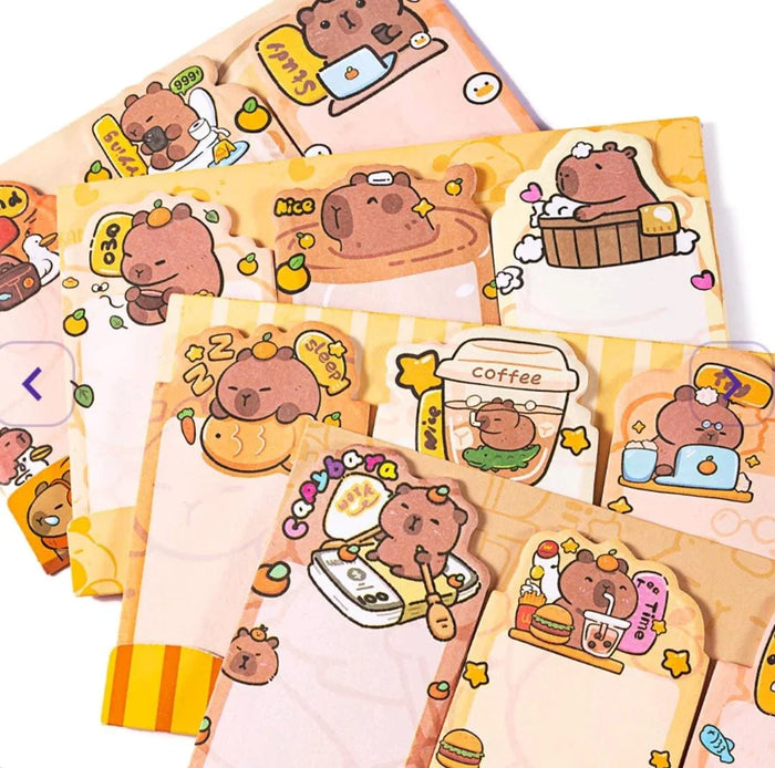 (Buy 1 Get 1 Free) Cute Capybara Sticky Notes | Pack with 3 Designs