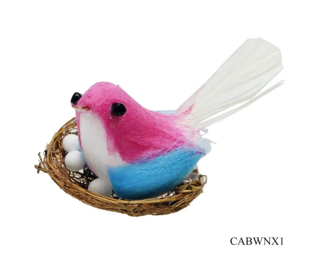 Artificial Bird with Nest – Small | No.1 | CABWNX1