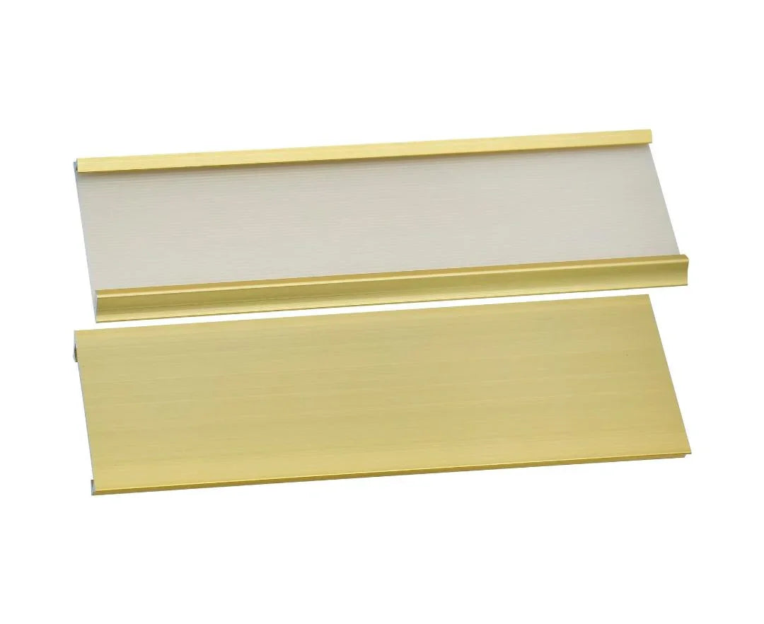 Aluminium Name Plate – Gold | 6×18 cm | W-034GD