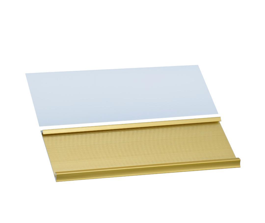 Aluminium Name Plate – Gold | 6×18 cm | W-034GD