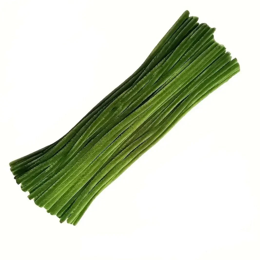 Olive Plain Pipe Cleaner for Craft and Bouquet l Pack of 100Pc(Moss green)